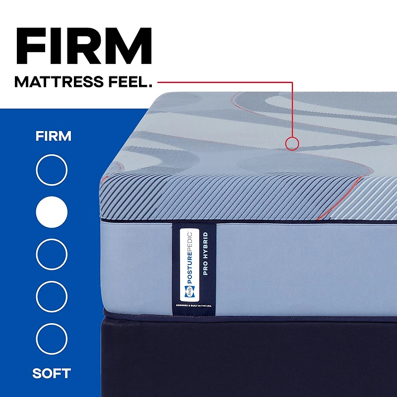 Sealy Posturepedic Fairholt 13" Hybrid Firm Tight Top - Mattress + Box Spring