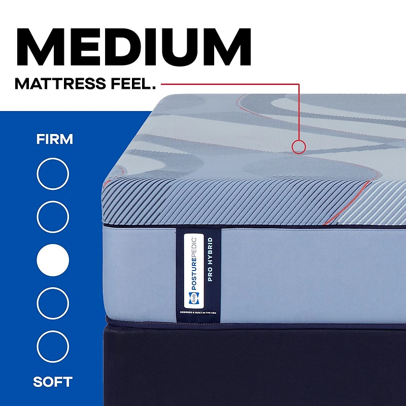 Sealy Posturepedic Fairholt 13" Hybrid Medium Tight Top - Mattress + Box Spring