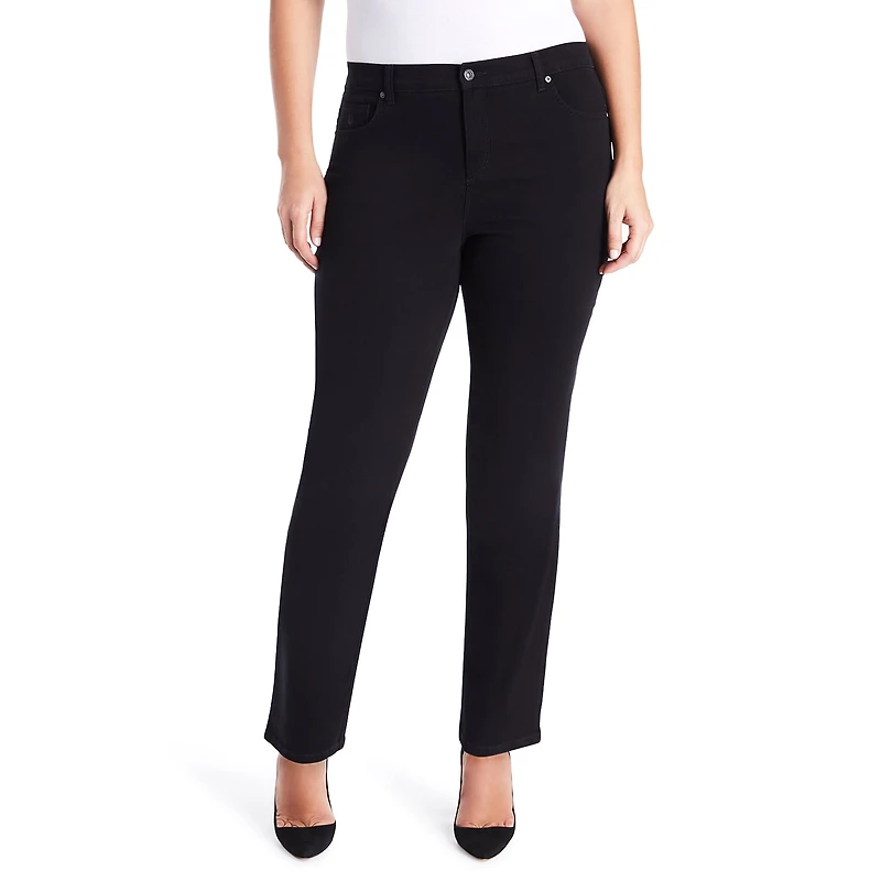 Gloria Vanderbilt Amanda Womens High Rise Stretch Fabric Tapered Leg Jean