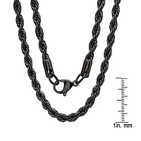 Mens Stainless Steel Hypoallergenic 24 Inch Rope Chain Necklace