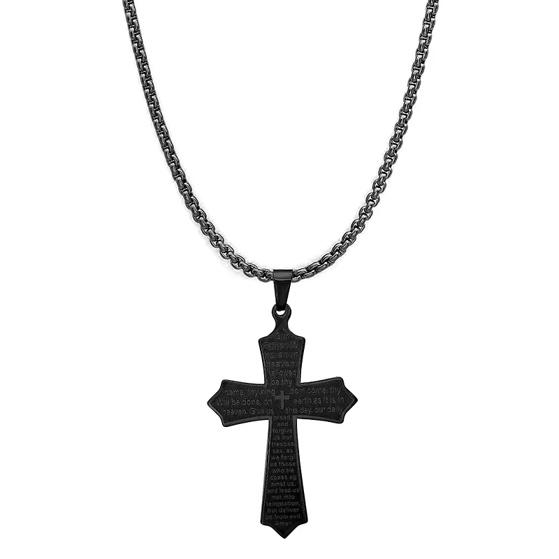 Mens Stainless Steel Hypoallergenic 24 Inch Pendant Necklace