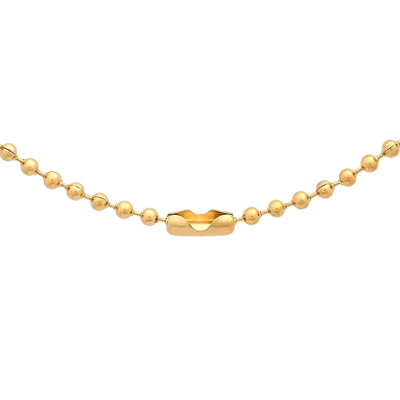 Mens 18K Gold Over Stainless Steel Hypoallergenic 30 Inch Box Chain Necklace