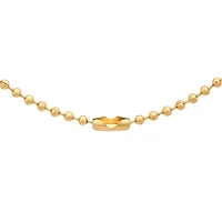 Mens 18K Gold Over Stainless Steel Hypoallergenic 30 Inch Box Chain Necklace
