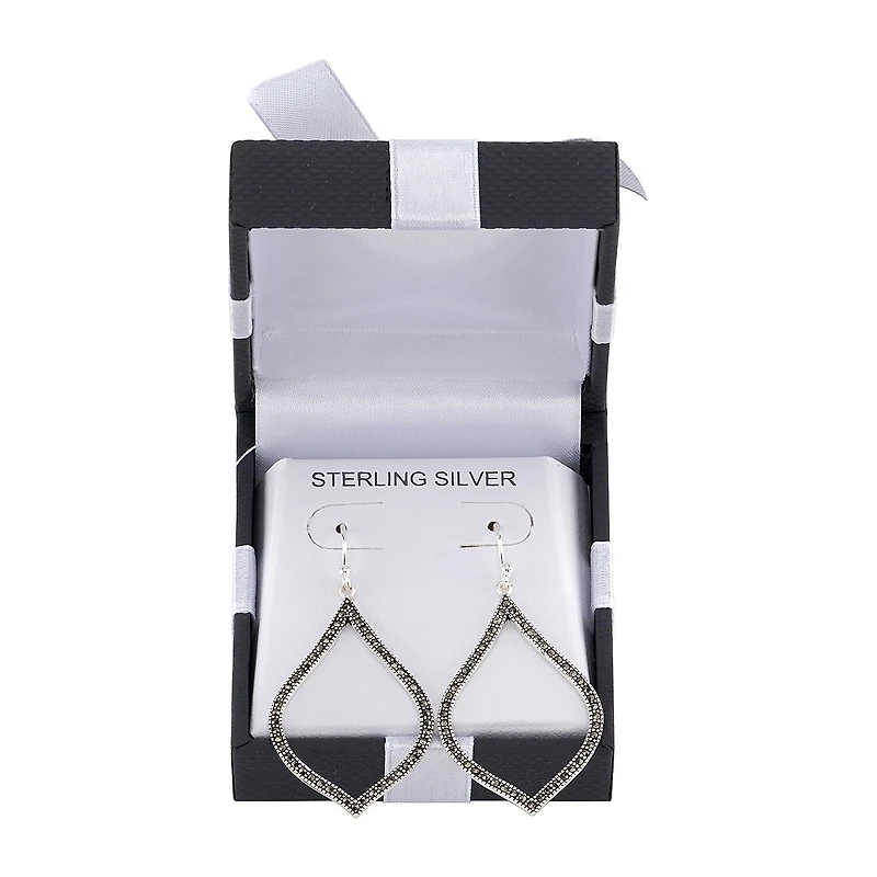 Womens Sterling Silver Drop Earrings
