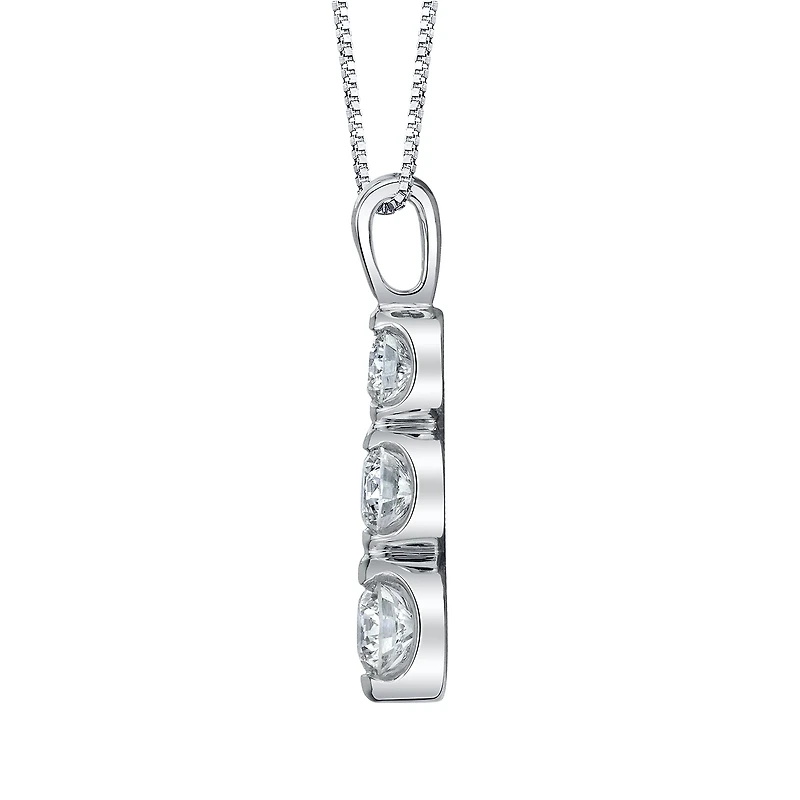 Womens 1/8 CT. T.W. Natural White Diamond 14K Gold Pendant Necklace