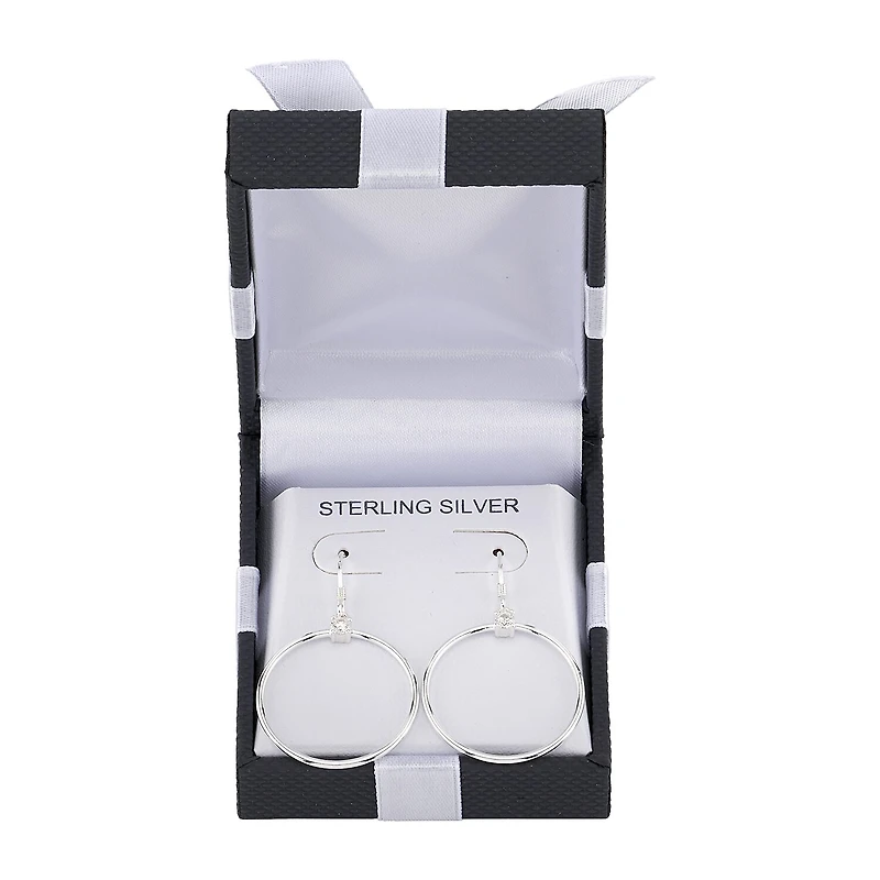 Womens Sterling Silver Drop Earrings