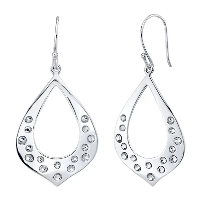 Womens Sterling Silver Drop Earrings