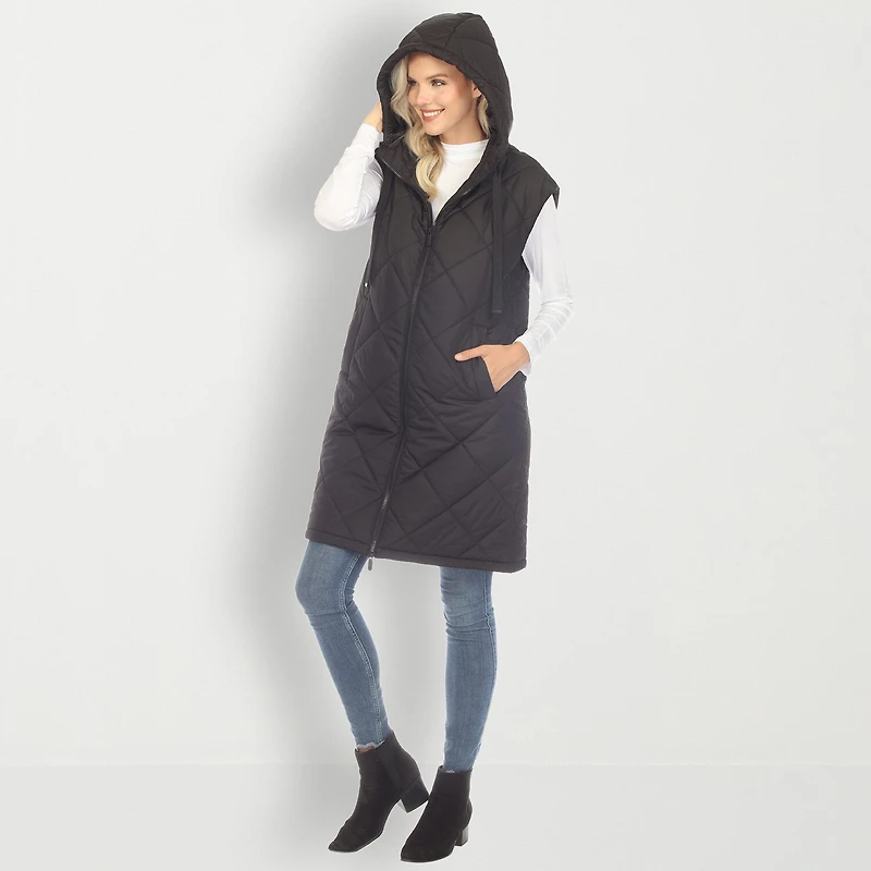 White Mark Womens Lightweight Puffer Vest