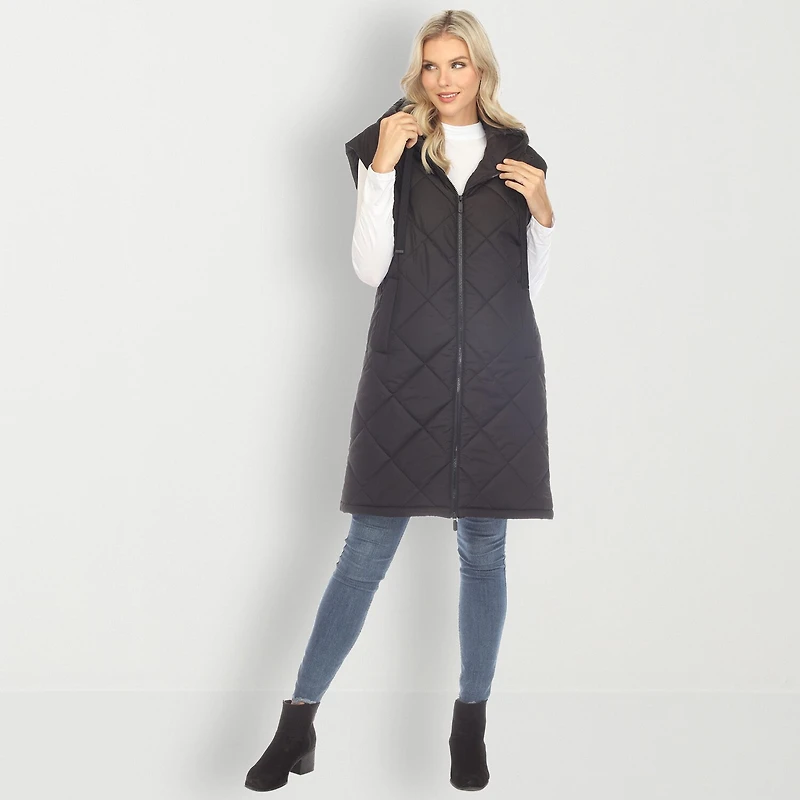 White Mark Womens Lightweight Puffer Vest