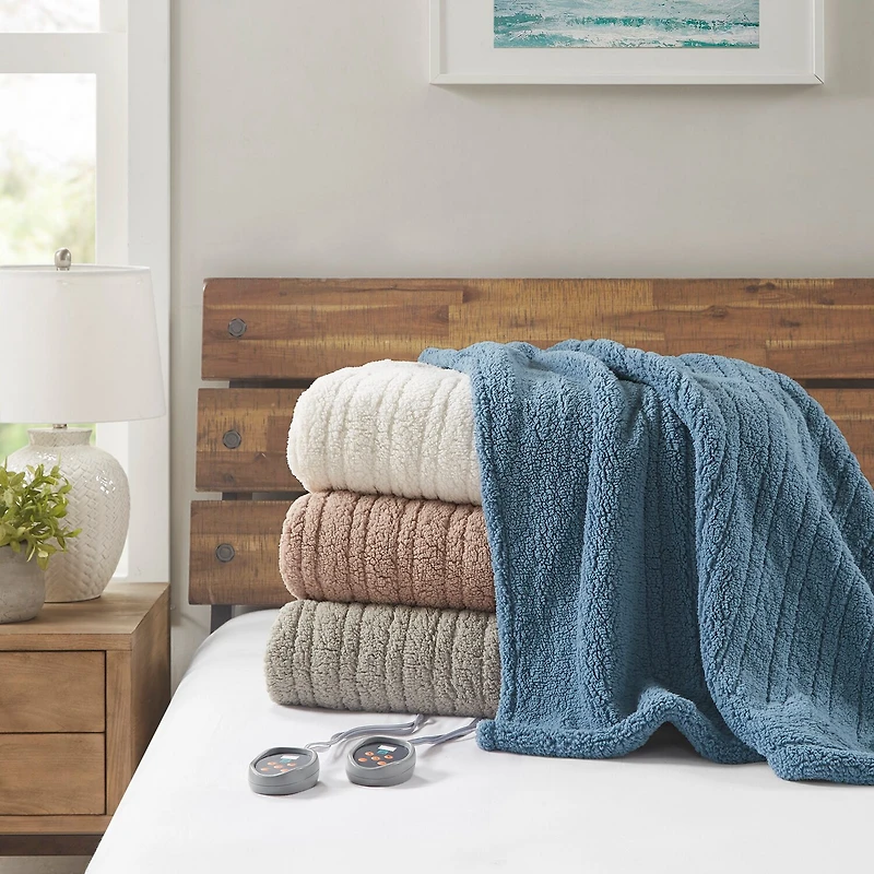 True North By Sleep Philosophy Sherpa Heated Blanket