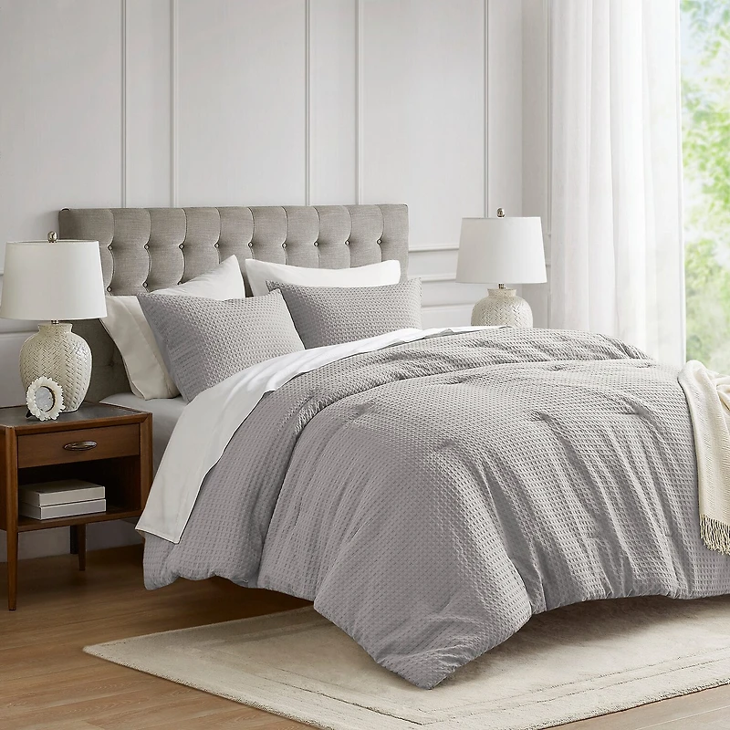 510 Design Mina Waffle Weave Textured Midweight Comforter Set