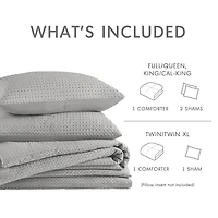 510 Design Mina Waffle Weave Textured Midweight Comforter Set
