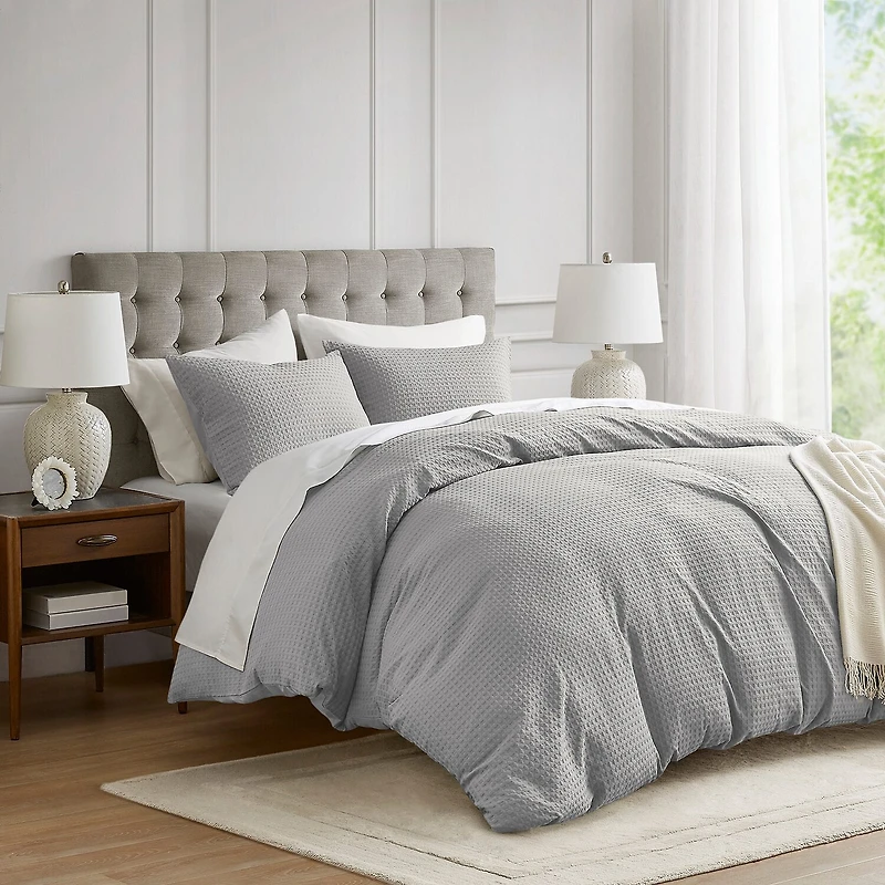 510 Design Mina Waffle Weave Textured Duvet Cover Set
