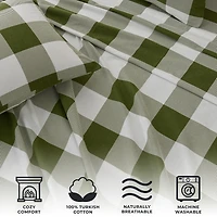Linery Cotton Printed Flannel Sheet Set