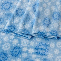 Linery Printed Velvet Plush Cozy Sheet Set
