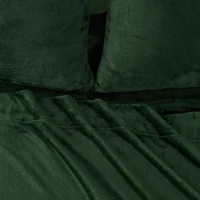 Linery Solid Velvet Plush Cozy Sheet Set
