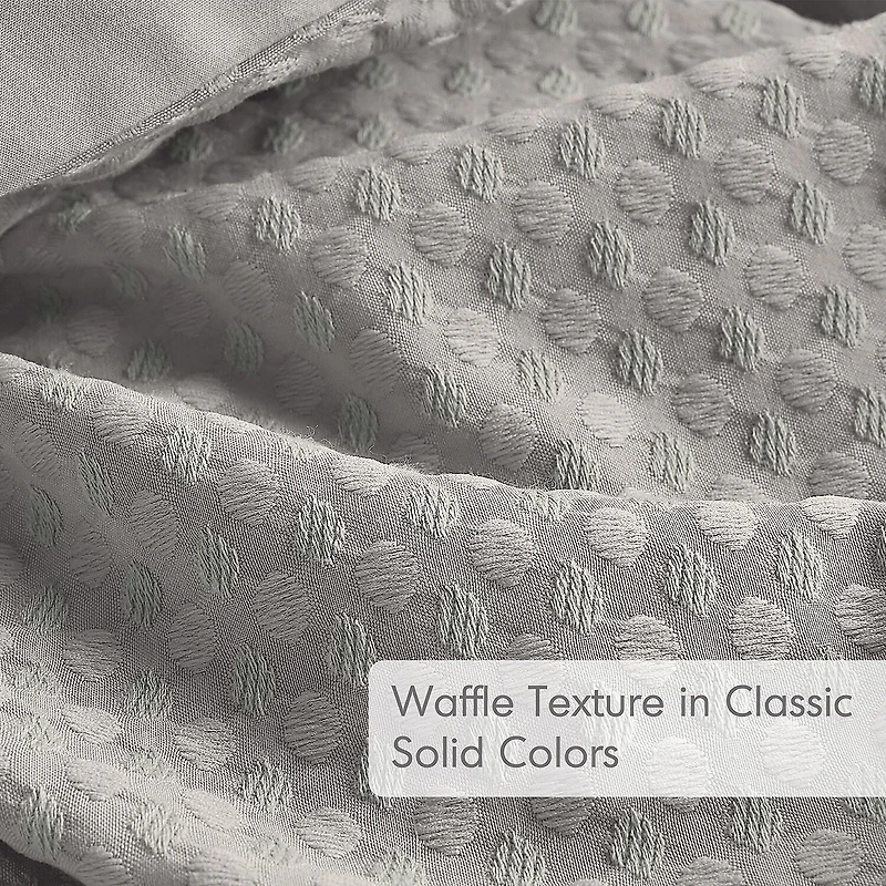 510 Design Mina Waffle Weave Textured Duvet Cover Set