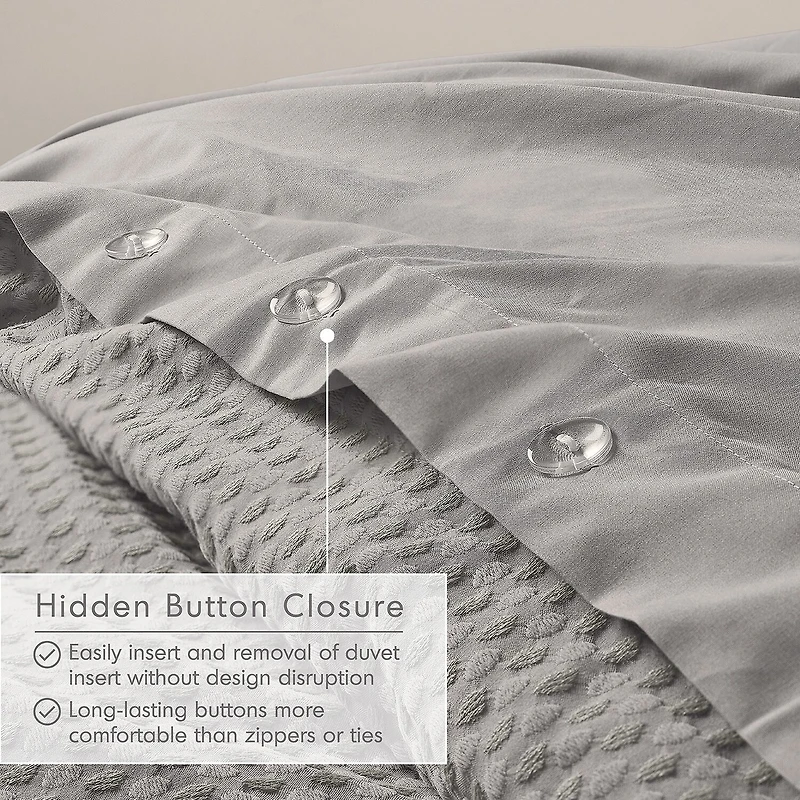 510 Design Mina Waffle Weave Textured Duvet Cover Set