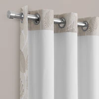 Eclipse Larissa Leaf Grommet Top 100% Blackout Single Curtain Panel
