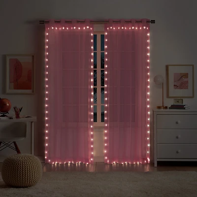 Eclipse Starlight Grommet Top Sheer Single Curtain Panel