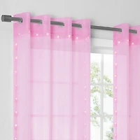 Eclipse Starlight Grommet Top Sheer Single Curtain Panel
