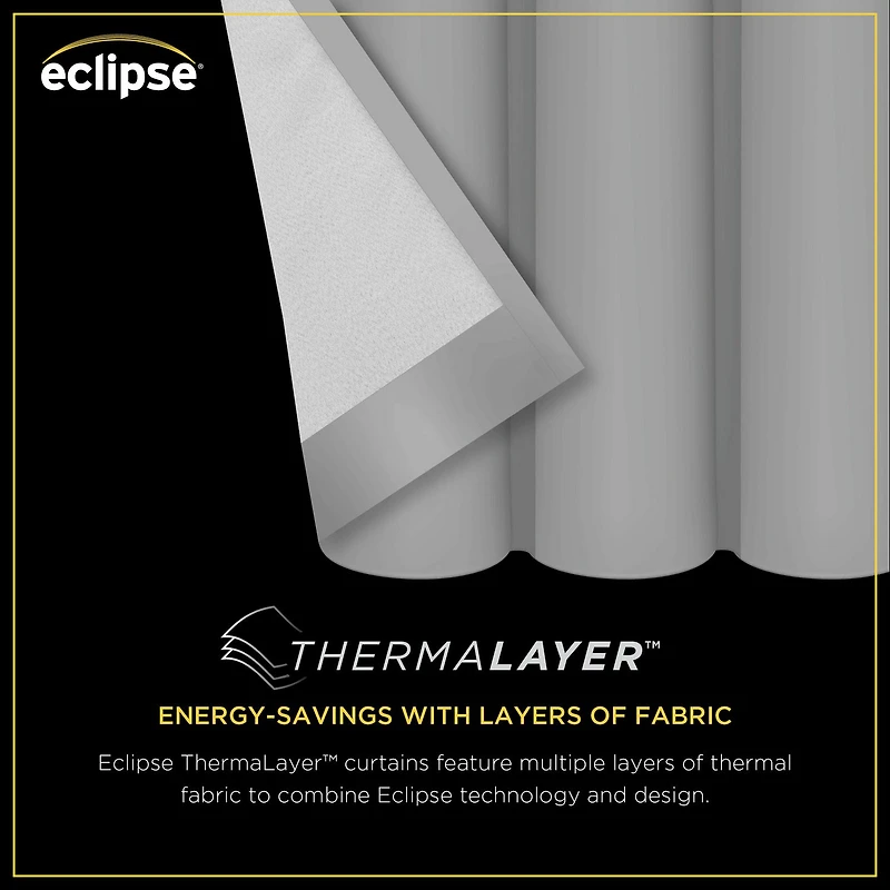 Eclipse Dutchess Botanical Grommet Top 100% Blackout Single Curtain Panel