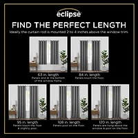 Eclipse Dutchess Botanical Grommet Top 100% Blackout Single Curtain Panel