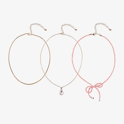 Arizona Gold Tone Girls Pear 18 Inch Pendant Necklace