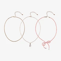 Arizona Gold Tone Girls Pear 18 Inch Pendant Necklace