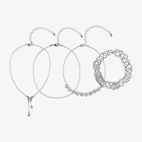 Arizona Silver Tone Girls Butterfly 4-pc. Necklace Set