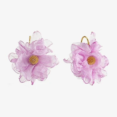 Bijoux Bar Womens Flower Drop Earrings