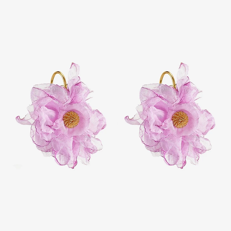 Bijoux Bar Womens Flower Drop Earrings