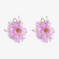 Bijoux Bar Womens Flower Drop Earrings
