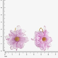 Bijoux Bar Womens Flower Drop Earrings