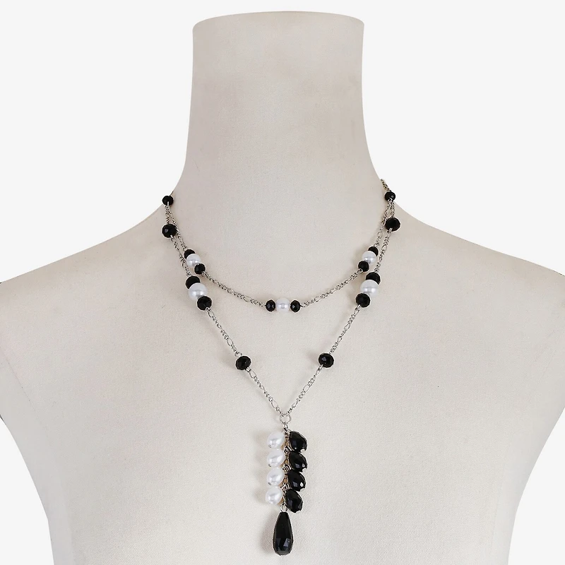 Mixit Silver Tone Womens 17 Inch Y Necklace