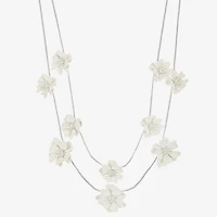 Liz Claiborne Multi Strand Womens 18 Inch Collar Necklace