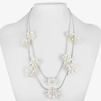 Liz Claiborne Multi Strand Womens 18 Inch Collar Necklace