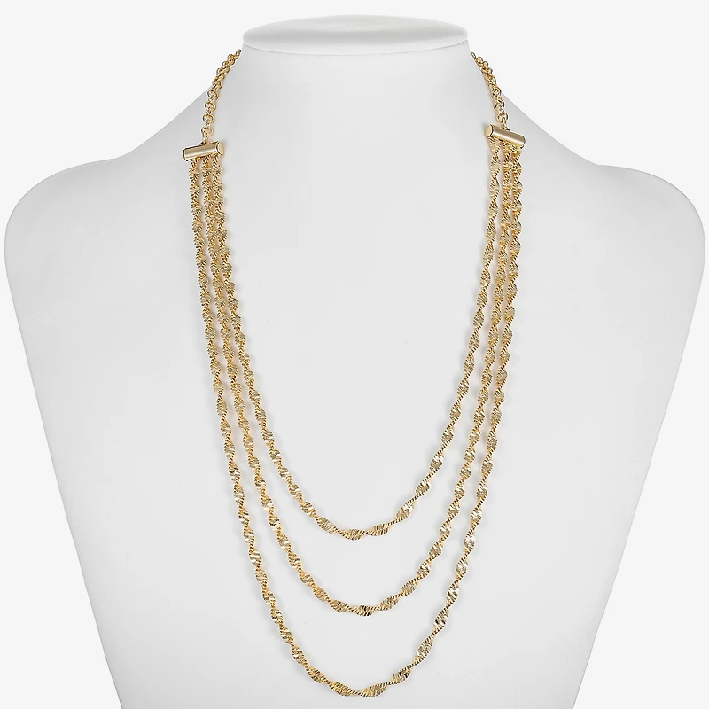Monet Jewelry Twisted Womens 18 Inch Fashion Chain Necklace