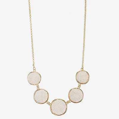Monet Jewelry Gold Tone Tweed Womens 17 Inch Collar Necklace