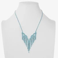 Monet Jewelry Timeless Silver Tone Womens 17 Inch Collar Necklace