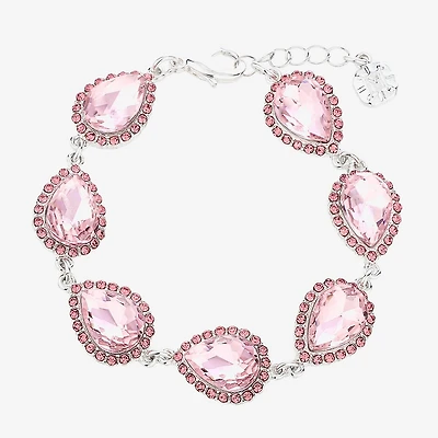 Monet Jewelry Timeless Silver Tone Womens Glass Strand Bracelet