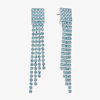 Monet Jewelry Timeless Silver Tone Womens Glass Hypoallergenic Chandelier Earrings
