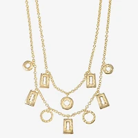 Liz Claiborne Hammered Womens 17 Inch Collar Necklace