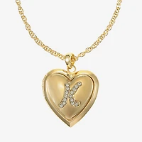 Monet Jewelry Gold Tone Initial Womens Glass Heart 2-pc. Set