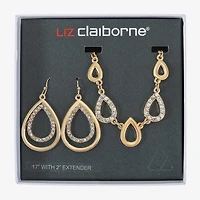 Liz Claiborne Womens Glass 2-pc. Jewelry Set