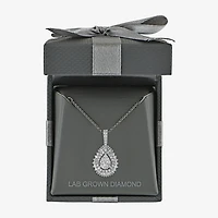 (G / Si2) Womens 2 CT. T.W. Lab Grown White Diamond 14K Gold Pear 18 Inch Pendant Necklace