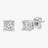 Tru Miracle 1/2 CT. T.W. Lab-Grown White Diamond 10K White Gold 5mm Round Stud Earrings