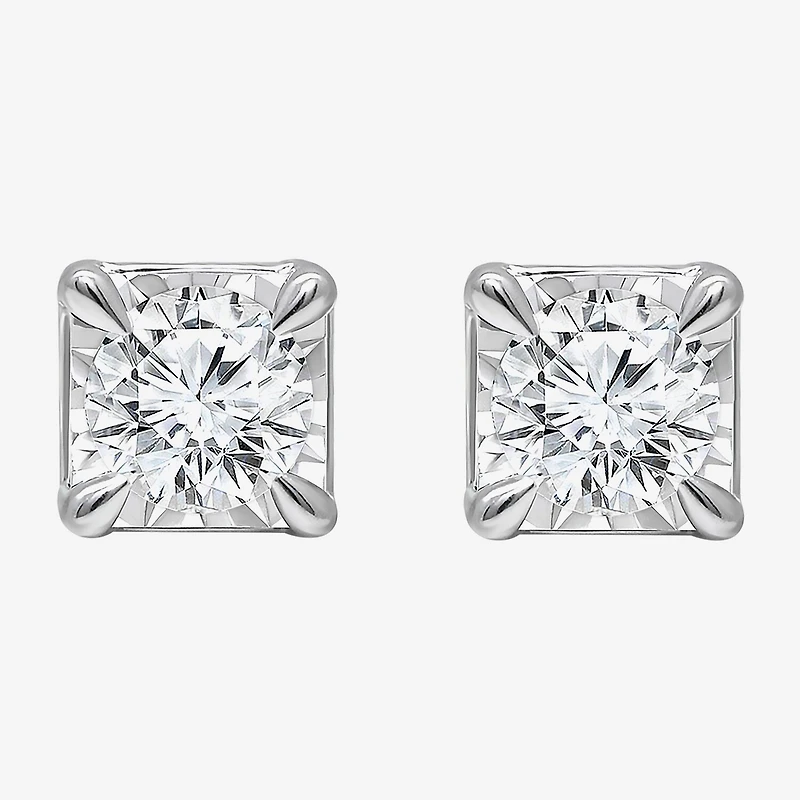 Tru Miracle 1 1/2 CT. T.W. Lab Grown White Diamond 10K Gold 6.3mm Stud Earrings