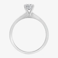 (G / Si1-Si2) Womens 3/4 CT. Lab Grown White Diamond 10K Gold Oval Solitaire Engagement Ring