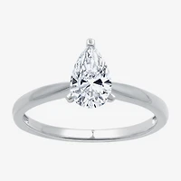 (G / Si1-Si2) Womens 3/4 CT. Lab Grown White Diamond 10K Gold Pear Solitaire Engagement Ring